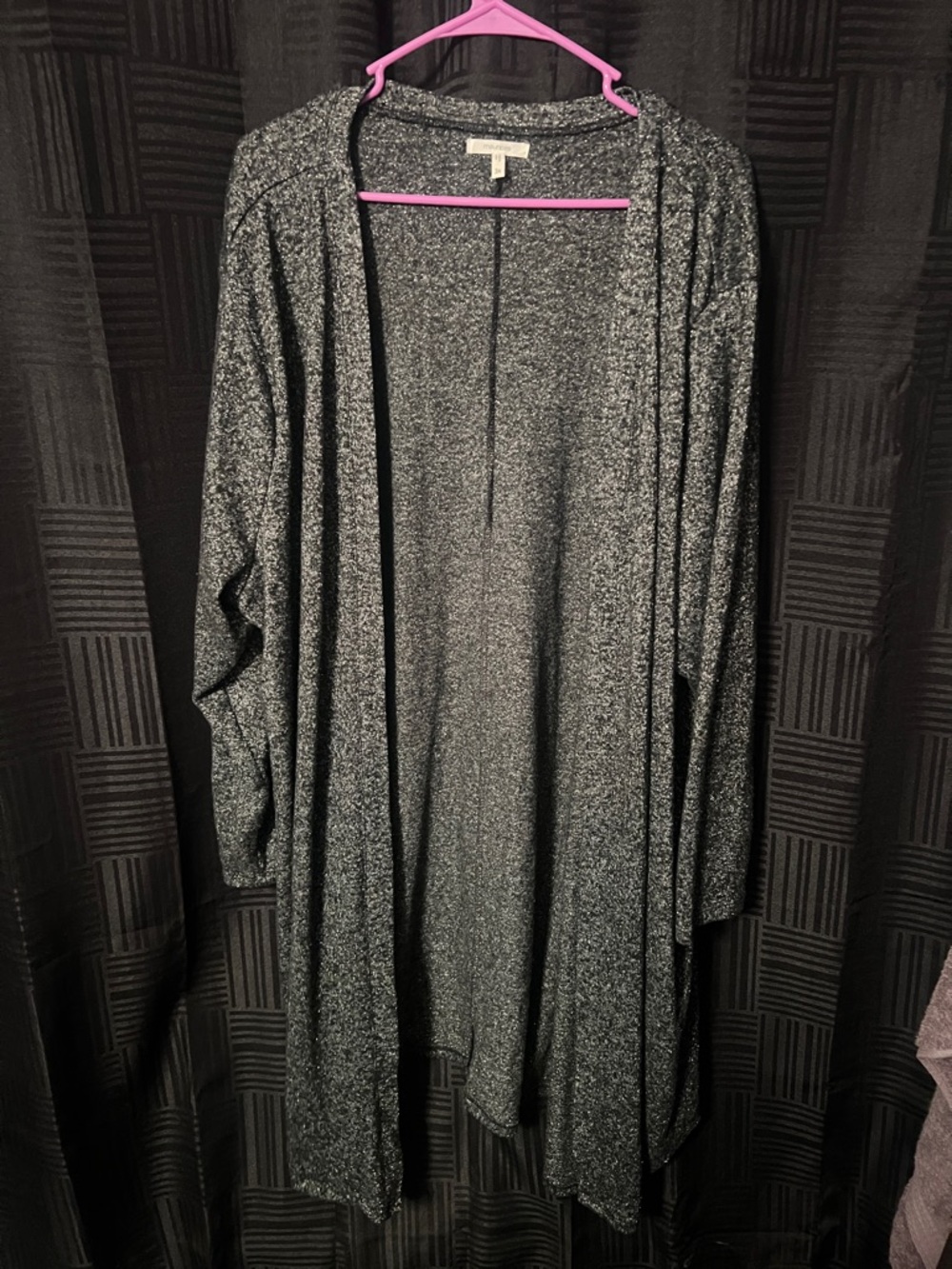 Maurices Black Speckled Open Front Cardigan